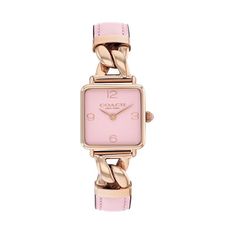 COACH Часы Cass, кварцевый механизм, стальной корпус, ремешок из натуральной кожи, розовый циферблат, женские
COACH Часы Cass, кварцевый механизм, стальной корпус, ремешок из натуральной кожи, розовый циферблат, женские