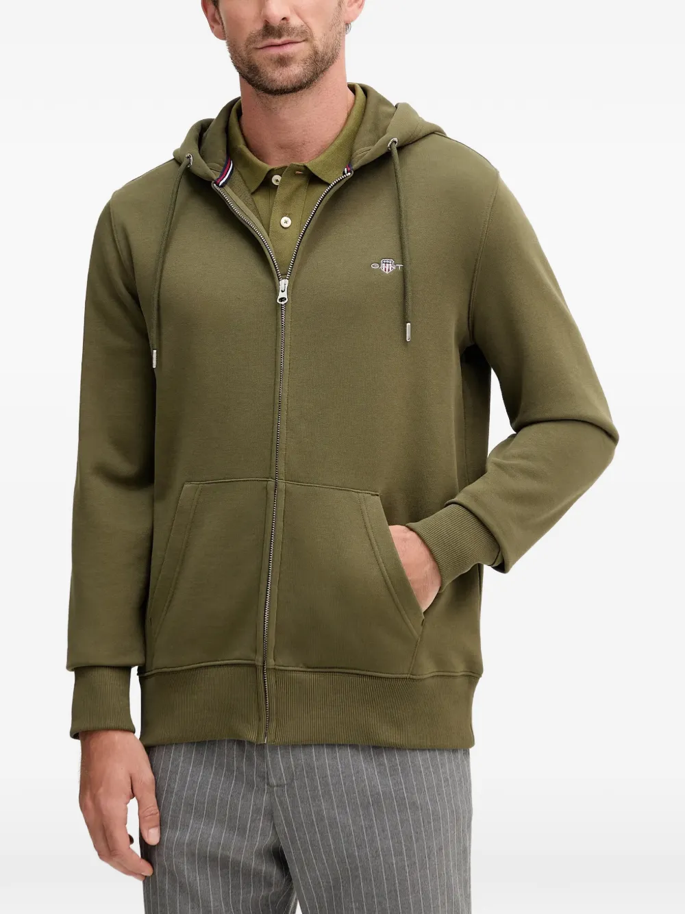 Толстовка на молнии Gant, зеленый
Толстовка на молнии Gant, зеленый