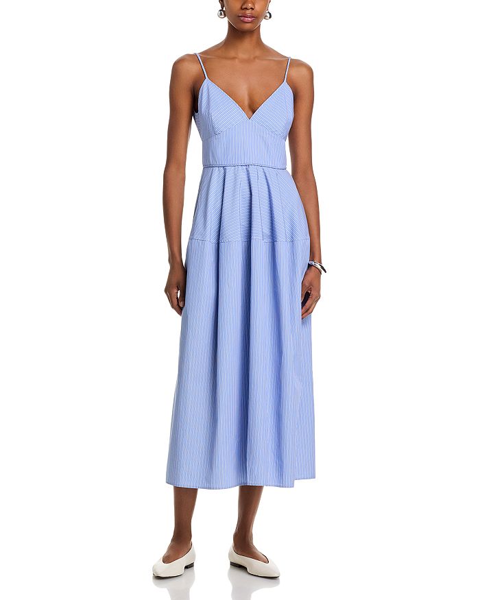 Баскское платье миди в полоску CO, синий
Баскское платье миди в полоску CO, синий