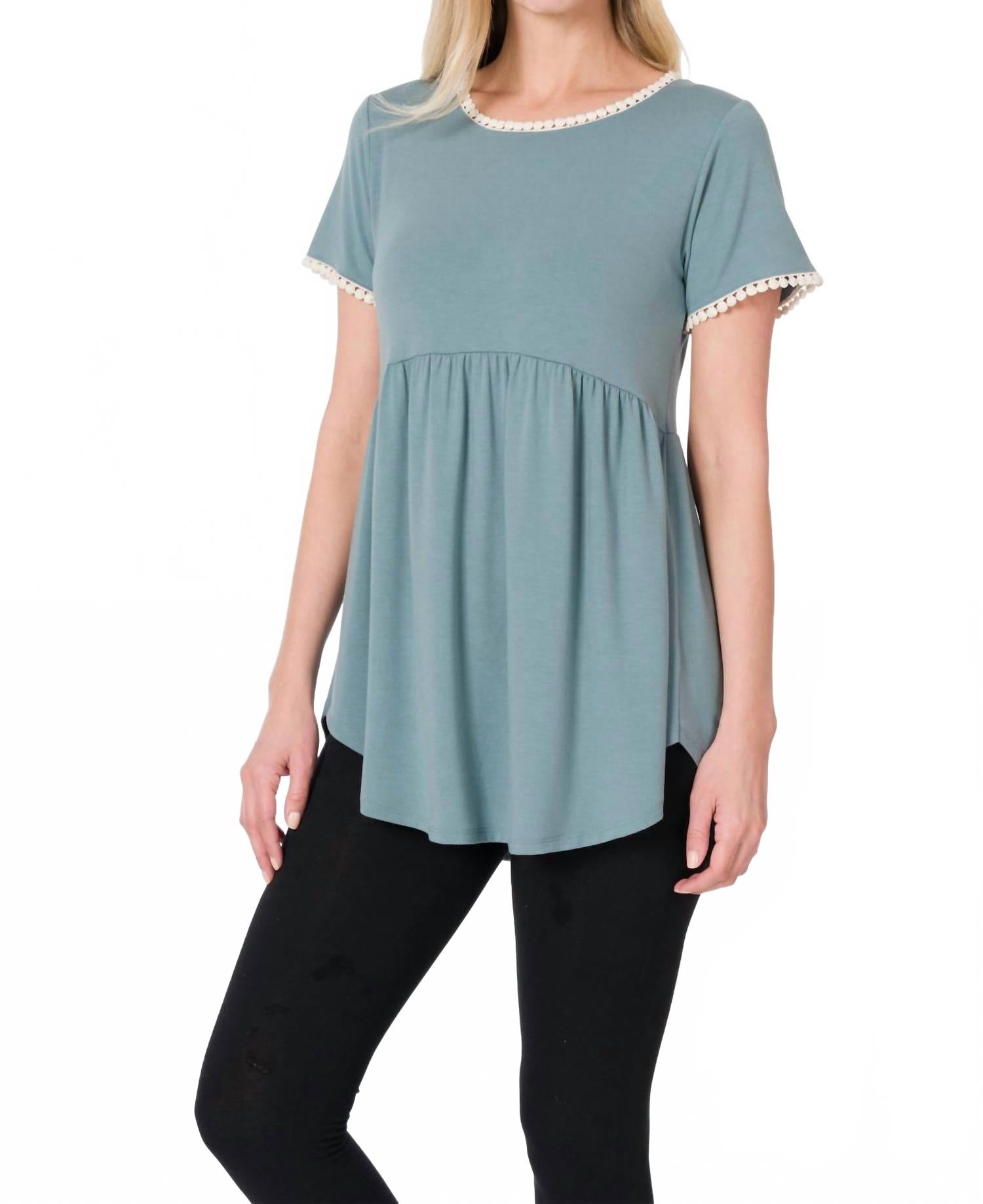 Топ-бэбидол в серо-голубом цвете ZENANA
Топ-бэбидол в серо-голубом цвете ZENANA