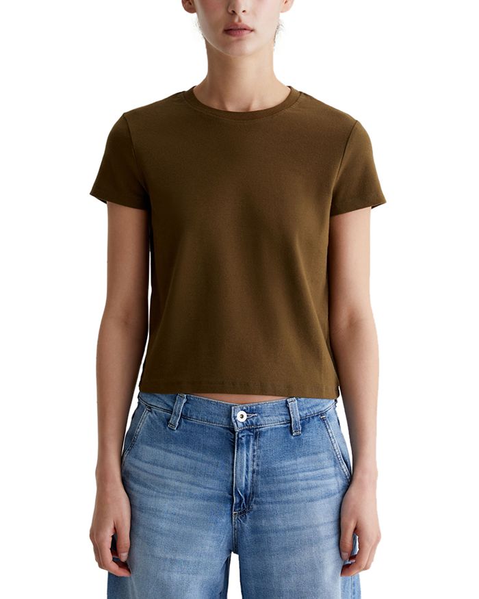 Футболка "Sadie" укороченная с круглым вырезом AG, коричневый
Футболка "Sadie" укороченная с круглым вырезом AG, коричневый