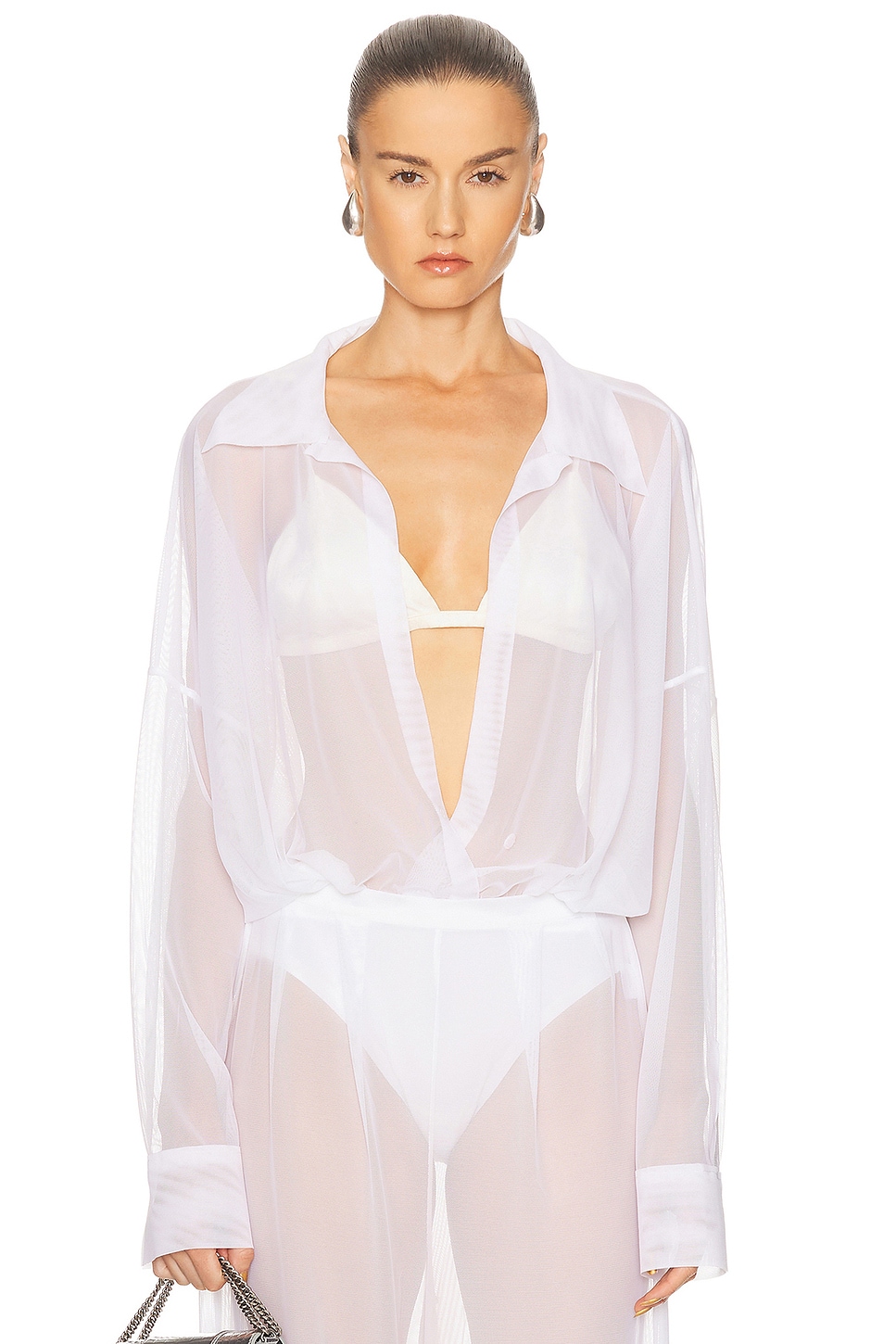 Супербольшая боди-рубашка в стиле бойфренд Norma Kamali, Snow White
Супербольшая боди-рубашка в стиле бойфренд Norma Kamali, Snow White