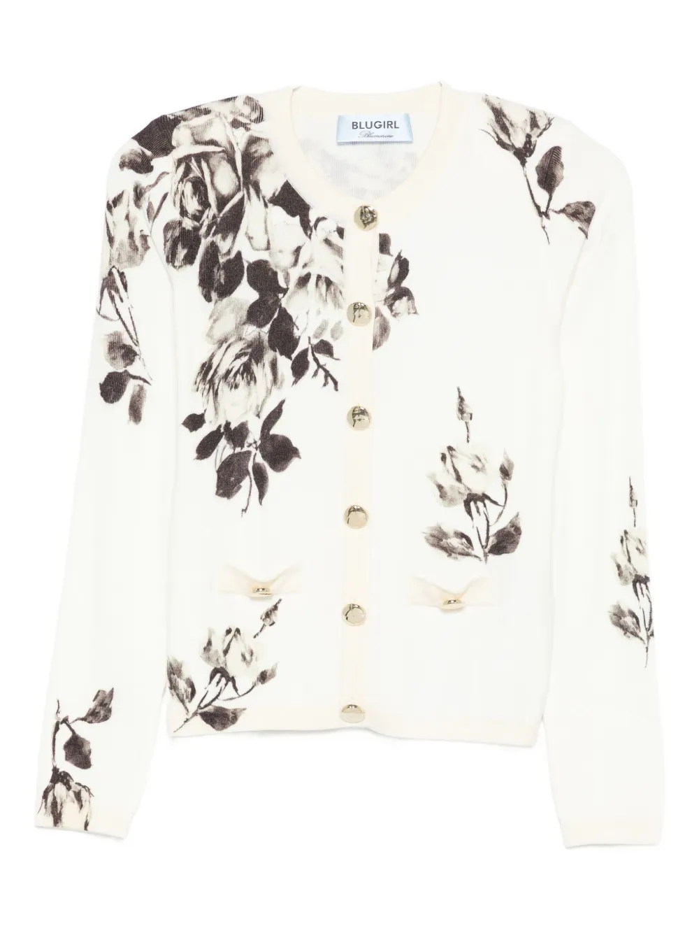 Кардиган с цветочным принтом Blugirl, белый
Кардиган с цветочным принтом Blugirl, белый