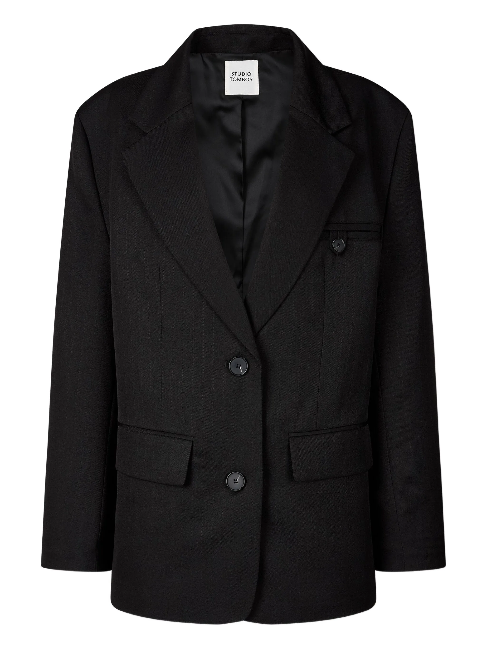 Однобортный пиджак Studio Tomboy, черный
Однобортный пиджак Studio Tomboy, черный