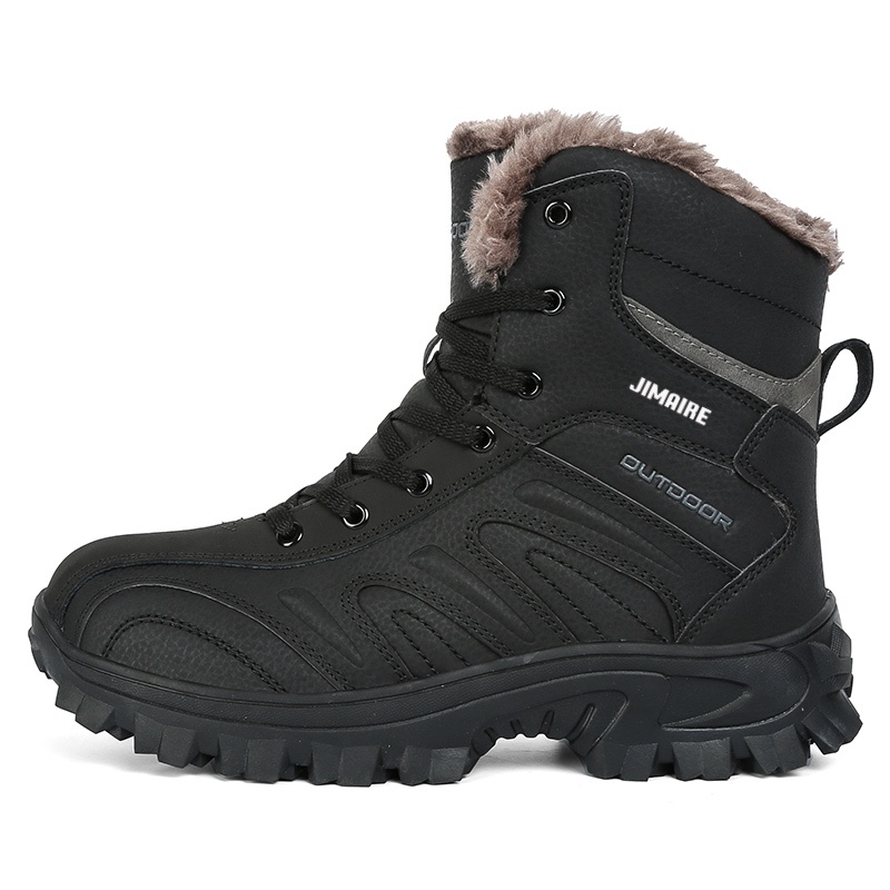 King Jinmai Тёплые нескользящие короткие полусапоги мужские чёрные, цвет Black
King Jinmai Тёплые нескользящие короткие полусапоги мужские чёрные, цвет Black