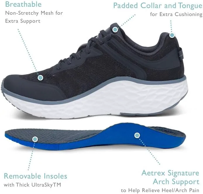 Мужские ортопедические кроссовки Aetrex Chase с поддержкой свода стопы - облегчение при подошвенном фасците, комфортная сетка, регулируемые шнурки, серый
Мужские ортопедические кроссовки Aetrex Chase с поддержкой свода стопы - облегчение при подошвенном фасците, комфортная сетка, регулируемые шнурки, серый