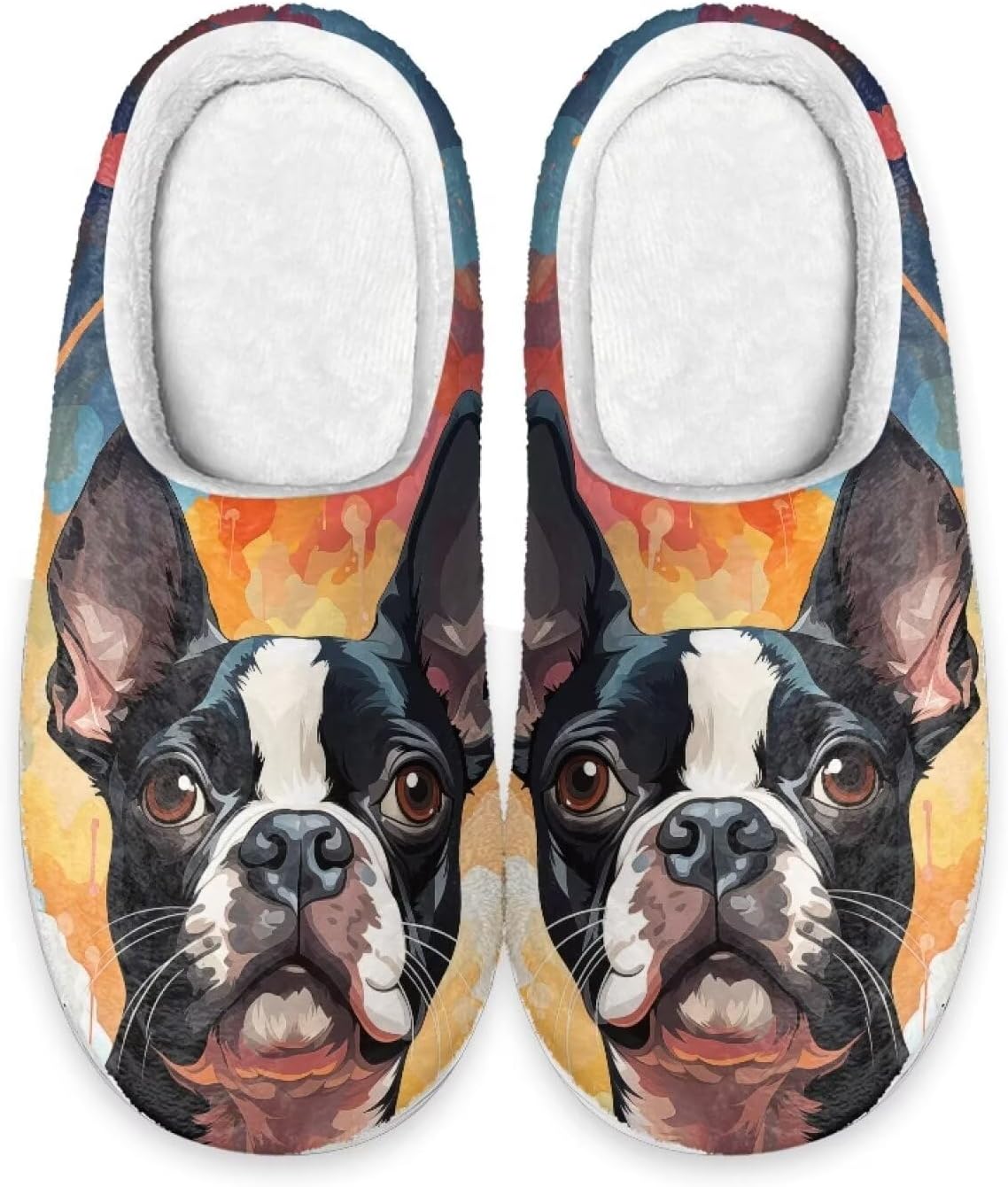 Женские домашние тапочки Forchrinse с милым 3D мопсом, теплые уютные тапочки, мужские домашние туфли, мягкие плюшевые пушистые тапочки для дома и улицы с противоскользящей подошвой, Boston Terrier,tie Dye
Женские домашние тапочки Forchrinse с милым 3D мопсом, теплые уютные тапочки, мужские домашние туфли, мягкие плюшевые пушистые тапочки для дома и улицы с противоскользящей подошвой, Boston Terrier,tie Dye