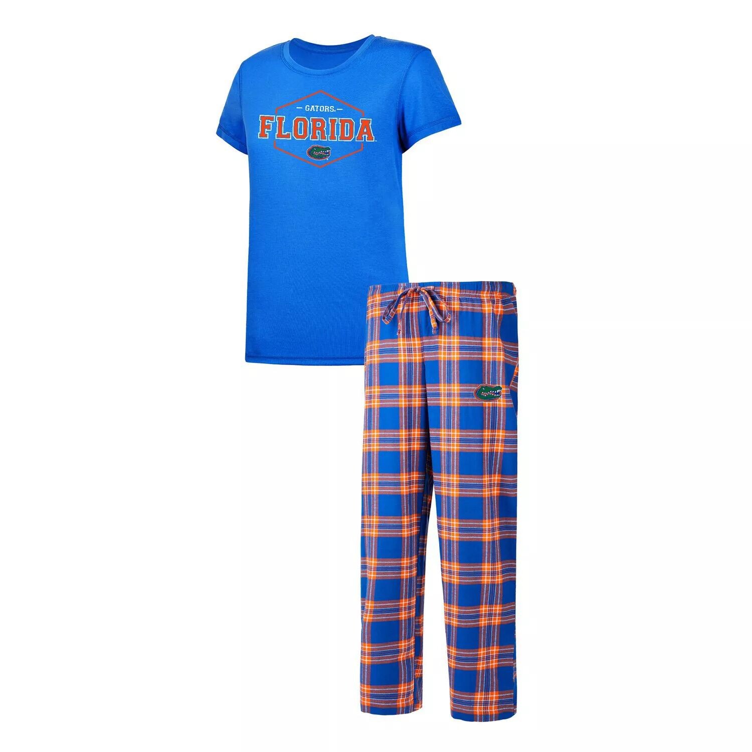 Женский комплект для сна: футболка Concepts Sport Royal/оранжевого цвета со значком Florida Gators и фланелевые брюки
Женский комплект для сна: футболка Concepts Sport Royal/оранжевого цвета со значком Florida Gators и фланелевые брюки