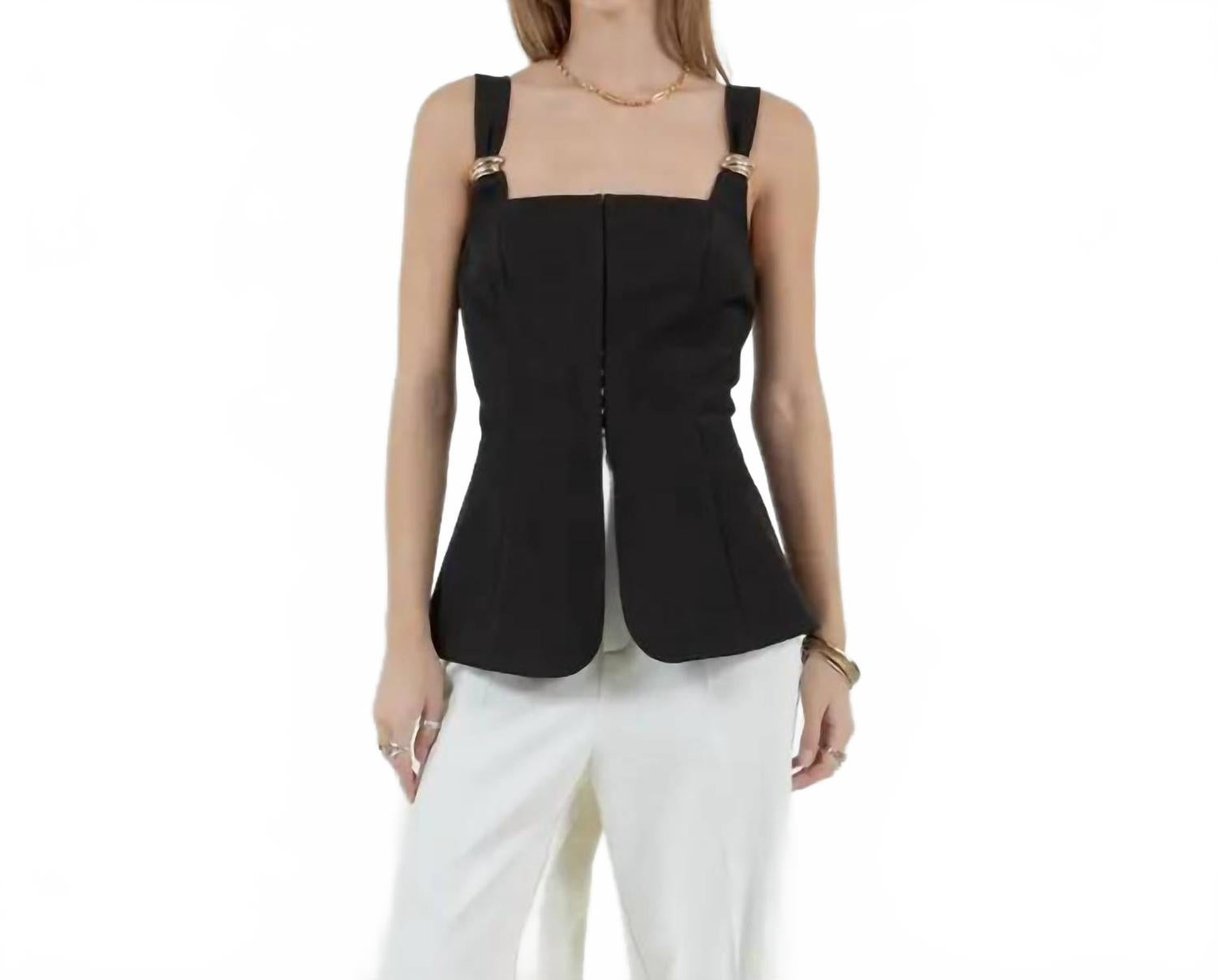 WHITEROOM+CACTUS Корсетный топ с металлической отделкой, черный
WHITEROOM+CACTUS Корсетный топ с металлической отделкой, черный