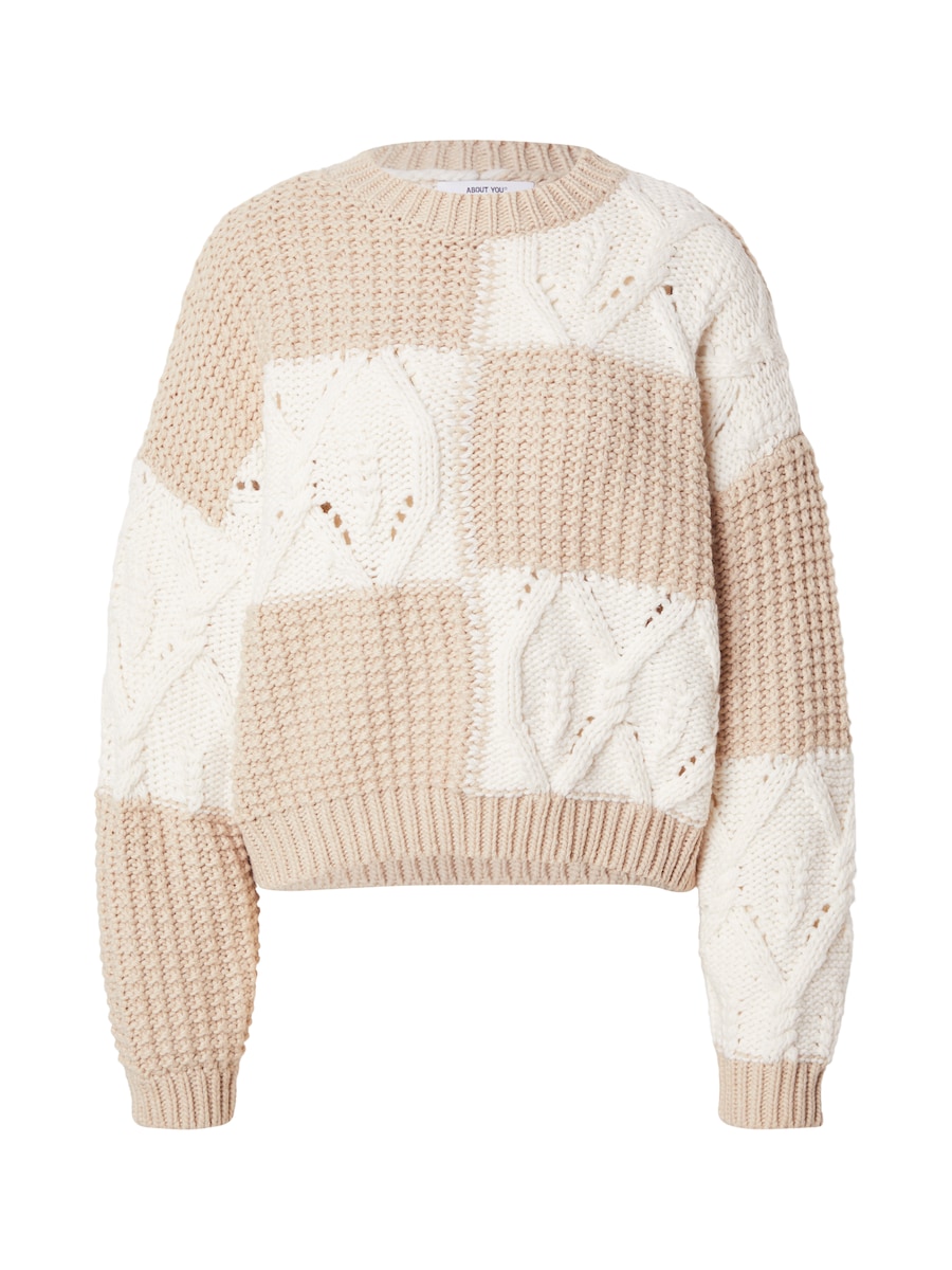 Свитер ABOUT YOU Sarina, бежевый/белый
Свитер ABOUT YOU Sarina, бежевый/белый
