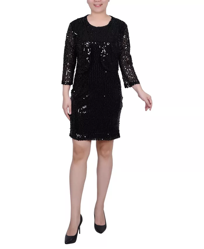 Женский жакет-болеро с пайетками и платье, комплект из 2 предметов NY Collection, черный
Женский жакет-болеро с пайетками и платье, комплект из 2 предметов NY Collection, черный