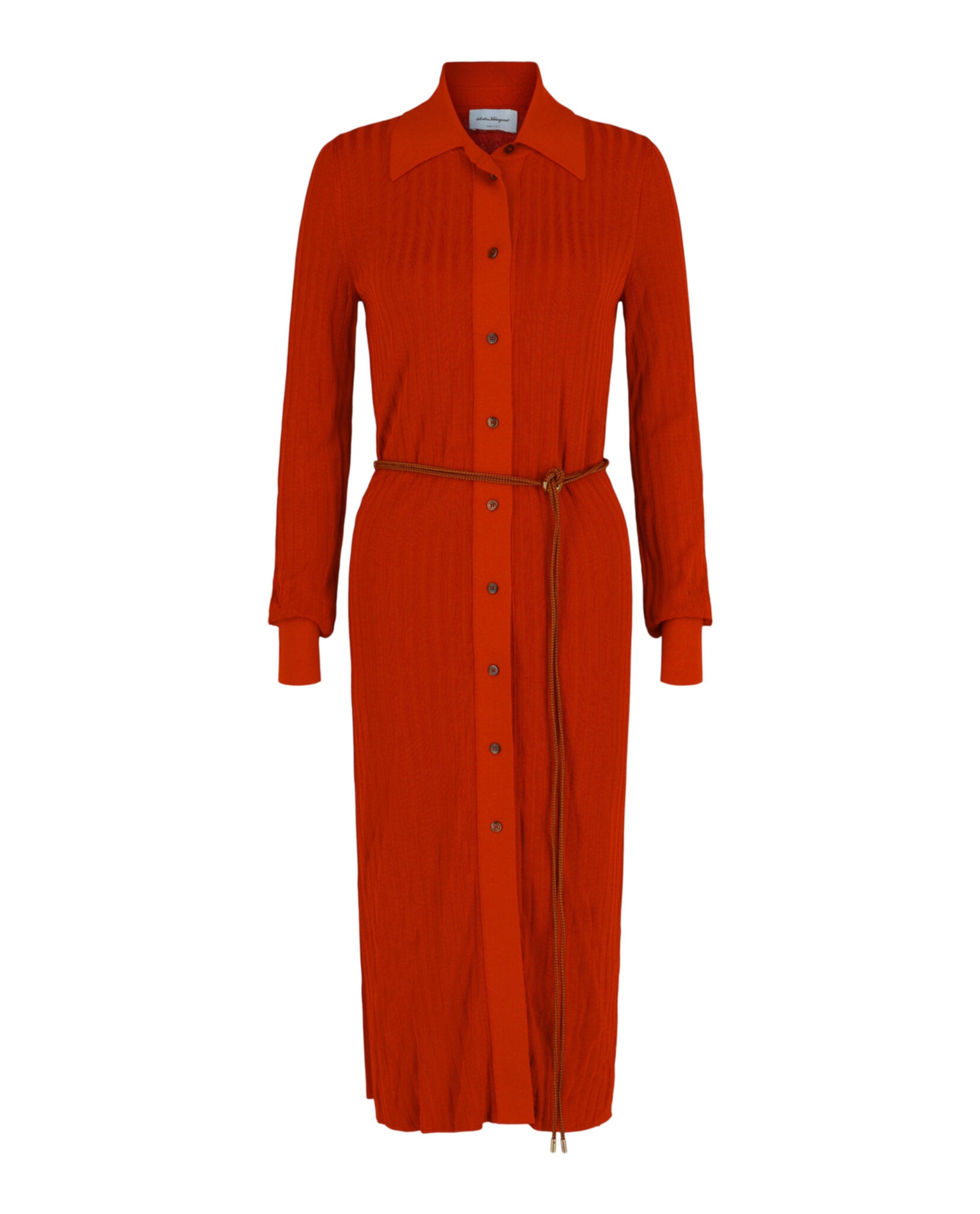 Рельефное трикотажное платье миди Salvatore Ferragamo, оранжевый
Рельефное трикотажное платье миди Salvatore Ferragamo, оранжевый