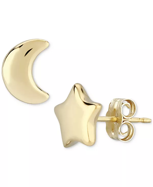 Серьги-Гвоздики «Звезда и Луна» из 14-каратного желтого золота (8 мм) Macy'S, gold
Серьги-Гвоздики «Звезда и Луна» из 14-каратного желтого золота (8 мм) Macy'S, gold