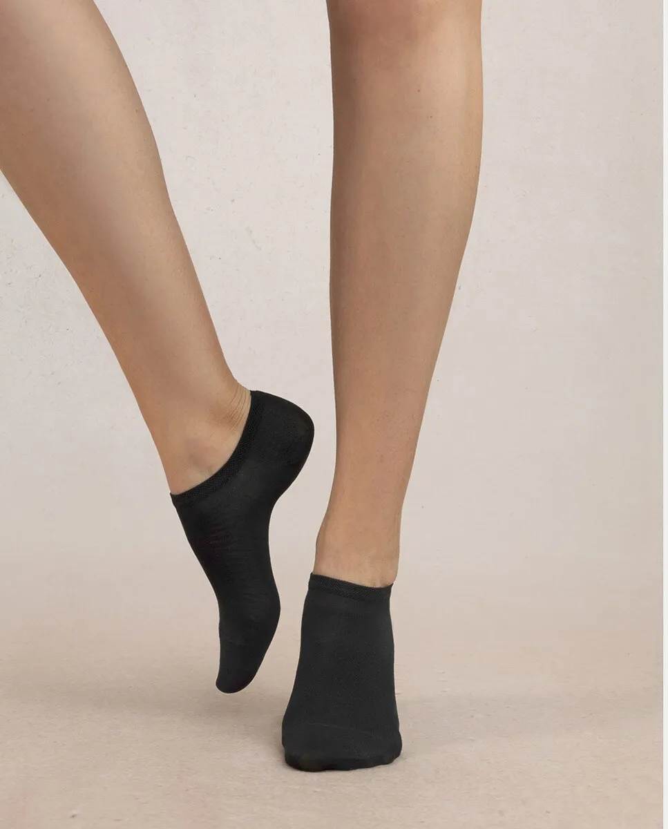 Однотонные женские носки Bleuforêt до щиколотки, черный 
Однотонные женские носки Bleuforêt до щиколотки, черный