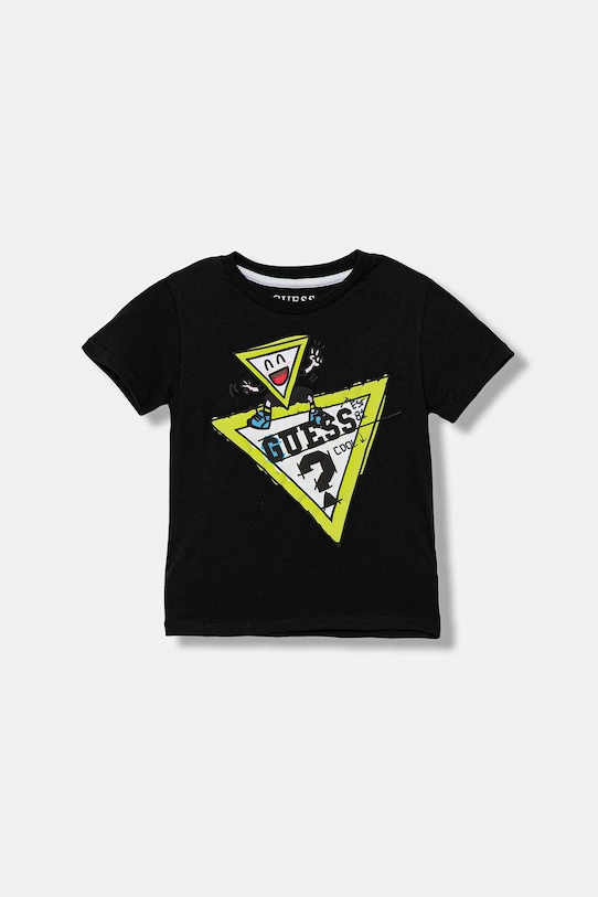 Детская хлопковая футболка Guess, черный
Детская хлопковая футболка Guess, черный