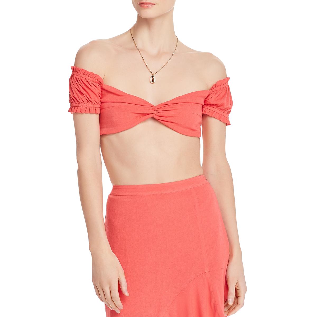 Женский укороченный топ с открытыми плечами Twist Aqua, цвет coral
Женский укороченный топ с открытыми плечами Twist Aqua, цвет coral