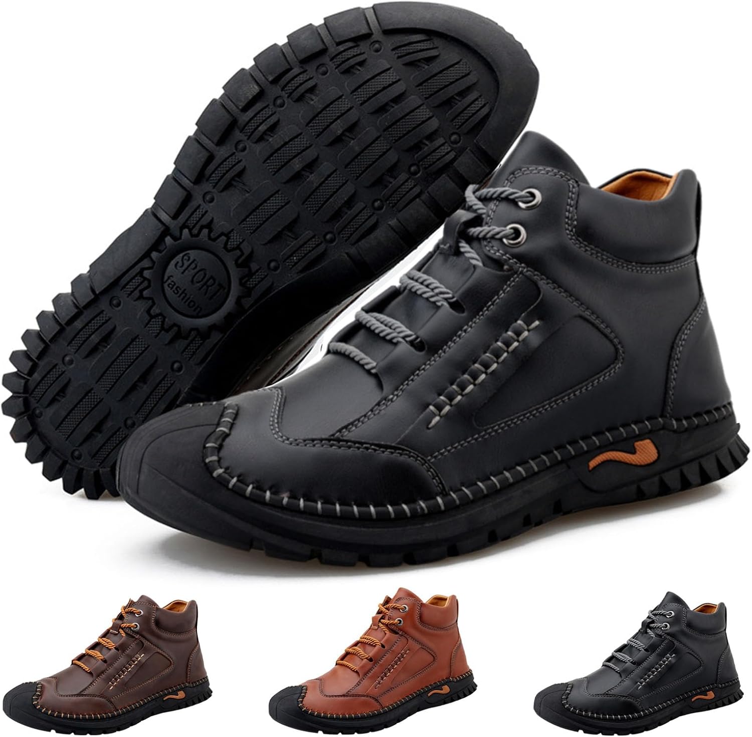 Кожаные ботинки - мужские ручной работы, водонепроницаемые повседневные ботинки с поддержкой свода стопы, снятием давления и комфортом на весь день Dosurgorn, черный
Кожаные ботинки - мужские ручной работы, водонепроницаемые повседневные ботинки с поддержкой свода стопы, снятием давления и комфортом на весь день Dosurgorn, черный