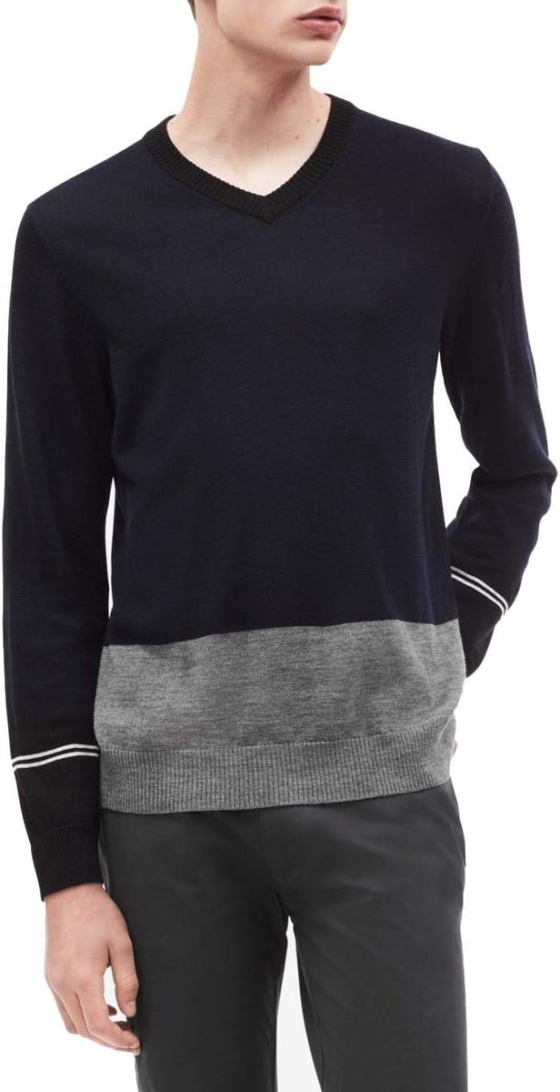 Мужской свитер Calvin Klein из мериносовой шерсти с V-образным вырезом, Roman Combo
Мужской свитер Calvin Klein из мериносовой шерсти с V-образным вырезом, Roman Combo