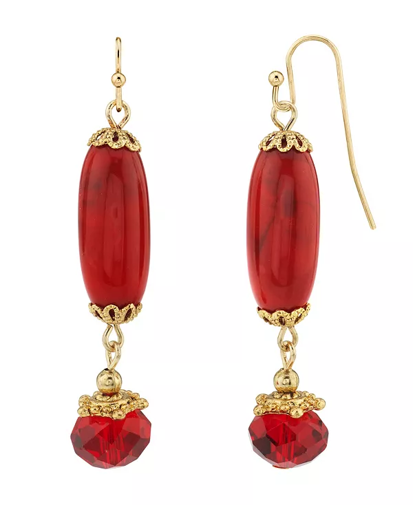 Серьги-Капли из 14-каратного золота 2028, red
Серьги-Капли из 14-каратного золота 2028, red