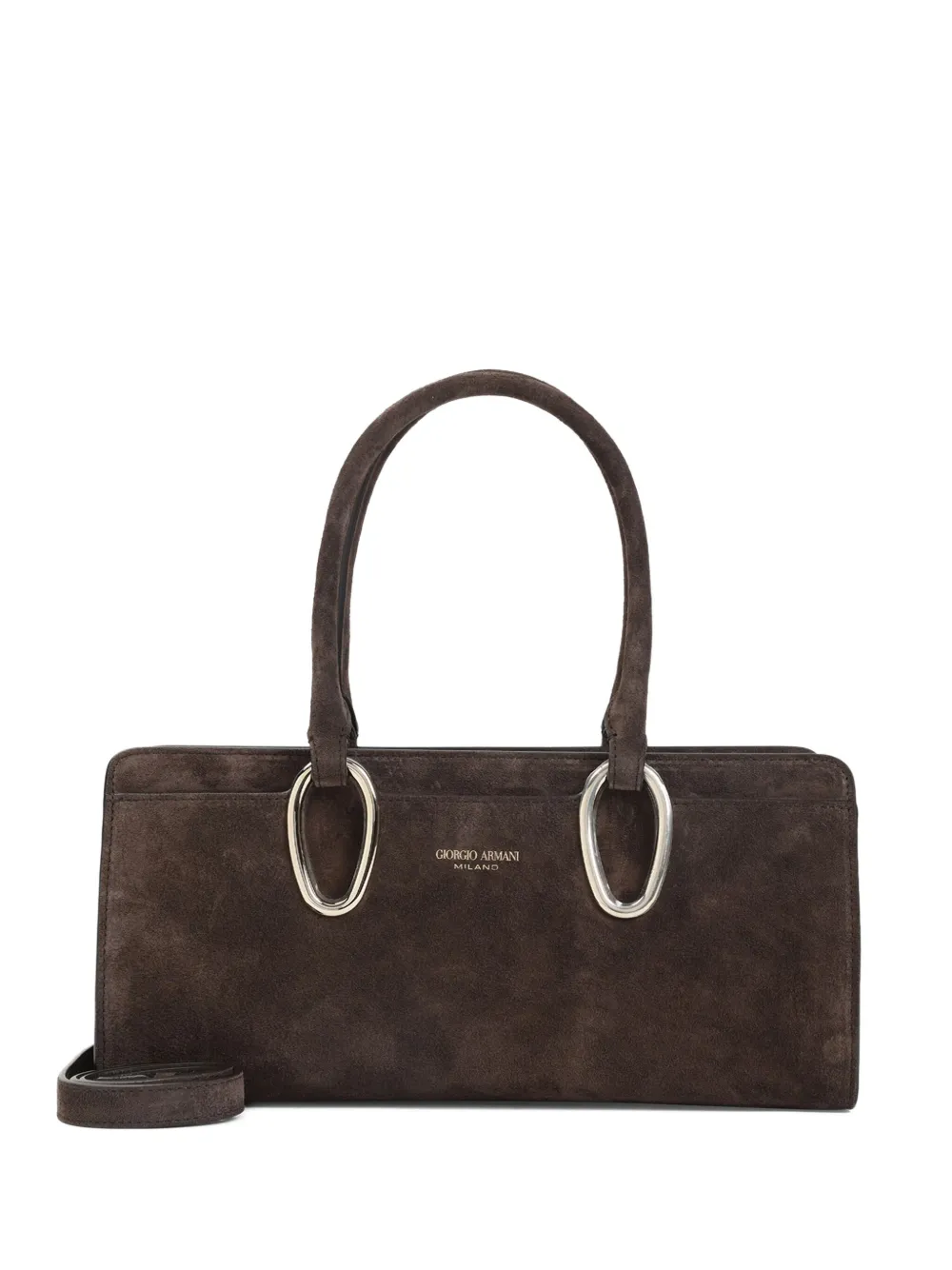 Сумка через плечо из замши с кольцом GIORGIO ARMANI, коричневый
Сумка через плечо из замши с кольцом GIORGIO ARMANI, коричневый