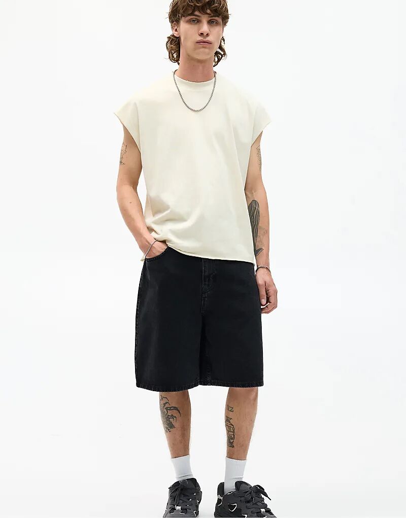 Джинсовые шорты-бермуды Pull&Bear черного цвета
Джинсовые шорты-бермуды Pull&Bear черного цвета