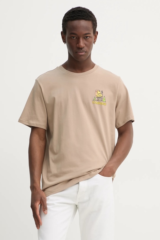 Хлопковая футболка Converse, бежевый
Хлопковая футболка Converse, бежевый