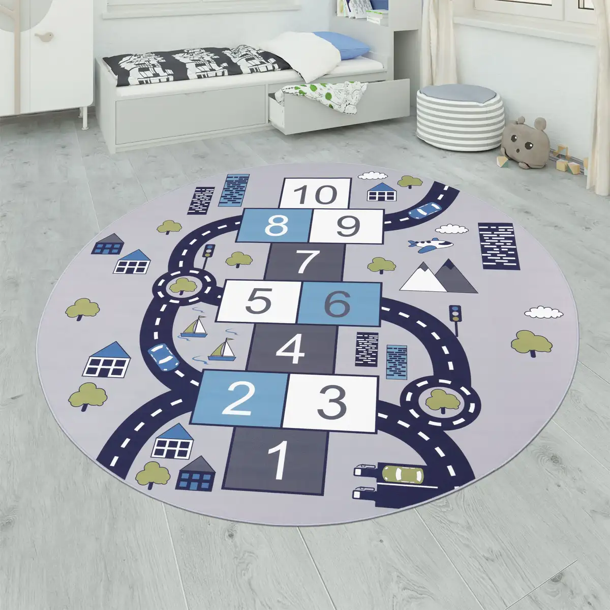 Детский коврик Paco Home "Bino 565", круглый, с коротким ворсом, коврик для уличных игр и надувная коробка с игровым мотивом Ø 200 см, серый
Детский коврик Paco Home "Bino 565", круглый, с коротким ворсом, коврик для уличных игр и надувная коробка с игровым мотивом Ø 200 см, серый