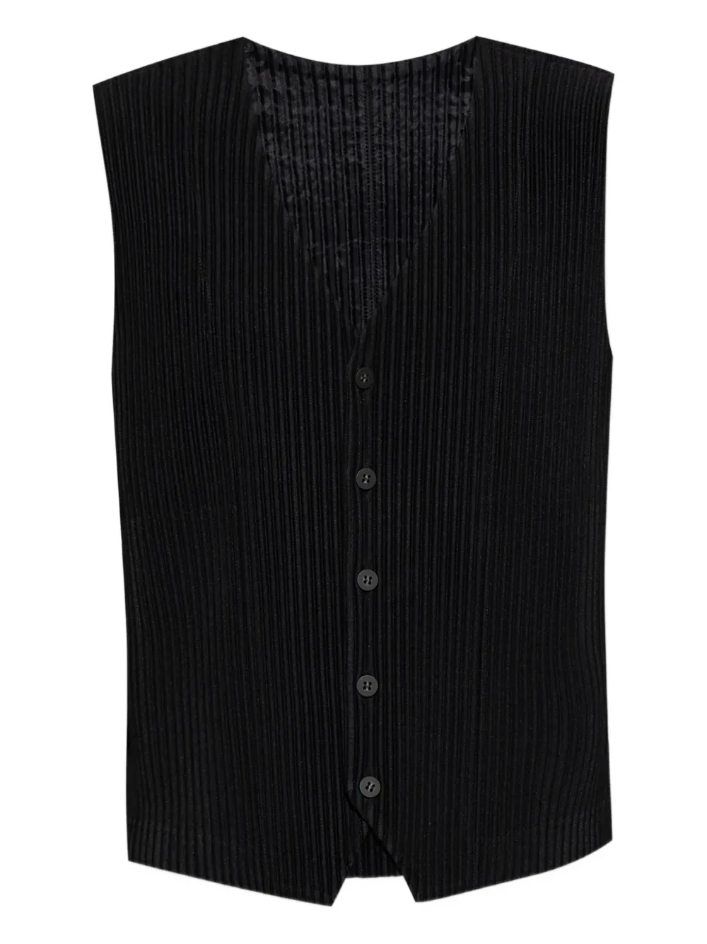Плиссированный жилет на пуговицах Homme Plissé Issey Miyake, черный
Плиссированный жилет на пуговицах Homme Plissé Issey Miyake, черный