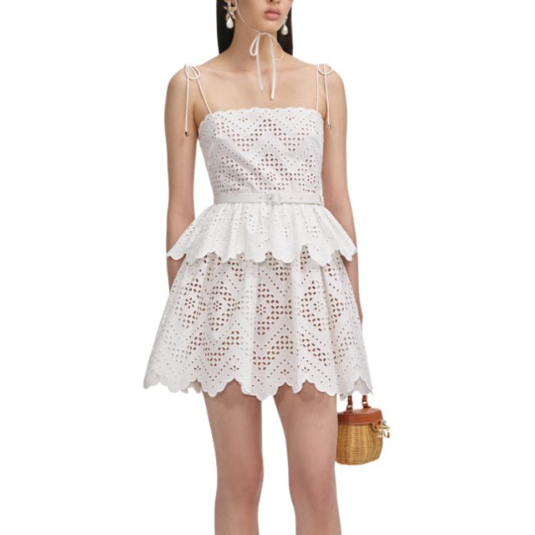 Хлопковое платье Self portrait Self-portrait, белый
Хлопковое платье Self portrait Self-portrait, белый