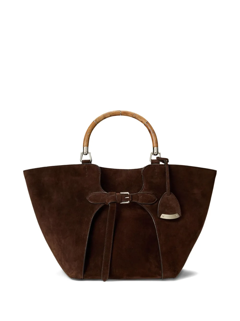 Сумка-тоут из замши среднего размера Ralph Lauren Collection, коричневый 
Сумка-тоут из замши среднего размера Ralph Lauren Collection, коричневый