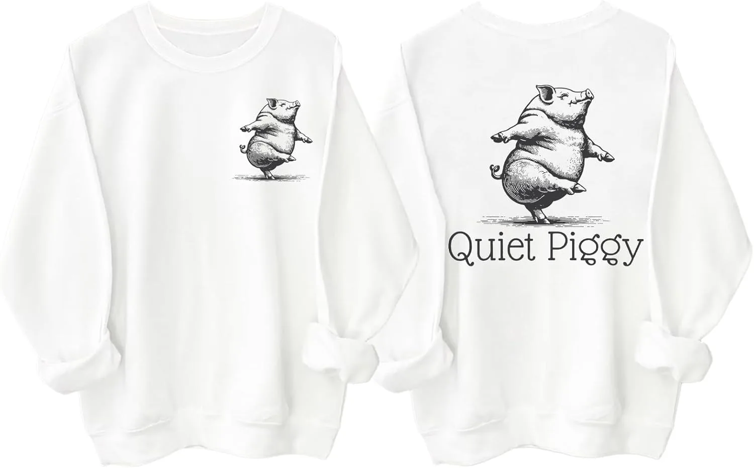 Толстовка Quiet Piggy с капюшоном и длинным рукавом
Толстовка Quiet Piggy с капюшоном и длинным рукавом