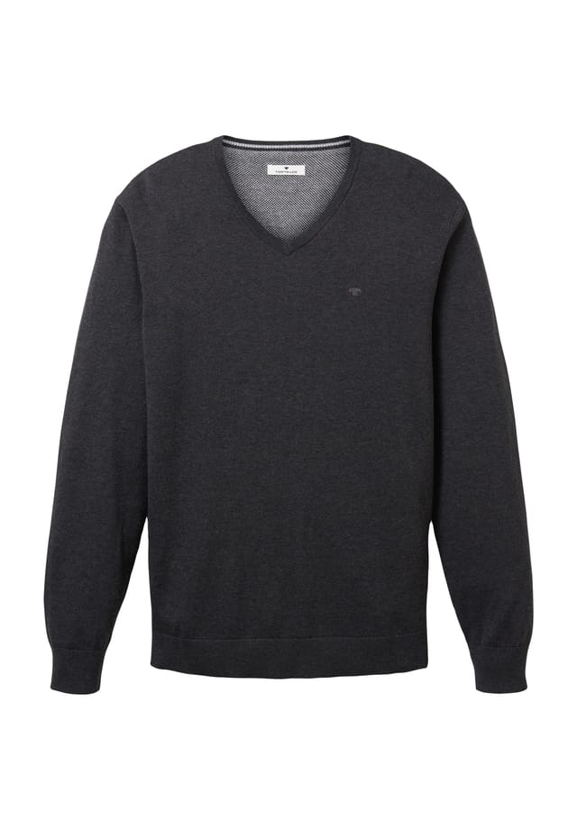 Свитер с V-образным вырезом Tom Tailor, черный
Свитер с V-образным вырезом Tom Tailor, черный