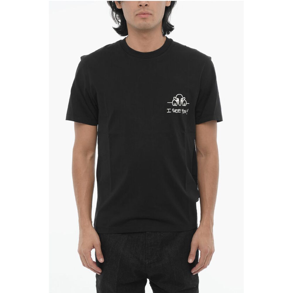 Футболка I SEE YOU из хлопка с круглым вырезом и приталенным кроем Neil Barrett, Black
Футболка I SEE YOU из хлопка с круглым вырезом и приталенным кроем Neil Barrett, Black