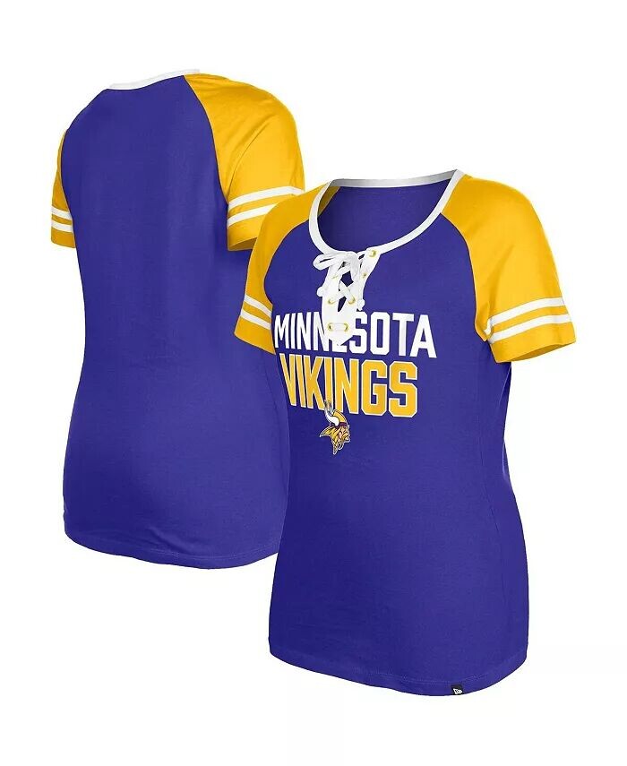 Женская фиолетовая футболка на шнуровке Minnesota Vikings реглан New Era, фиолетовый
Женская фиолетовая футболка на шнуровке Minnesota Vikings реглан New Era, фиолетовый