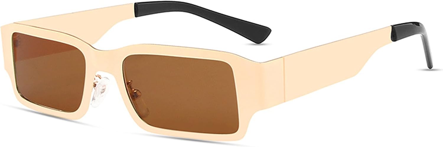 Ретро-солнцезащитные очки маленького прямоугольного размера для женщин и мужчин, винтажная мода 90-х, узкие квадратные солнцезащитные очки с защитой от УФ-излучения UV400 Kyiduo, Gold,brown
Ретро-солнцезащитные очки маленького прямоугольного размера для женщин и мужчин, винтажная мода 90-х, узкие квадратные солнцезащитные очки с защитой от УФ-излучения UV400 Kyiduo, Gold,brown