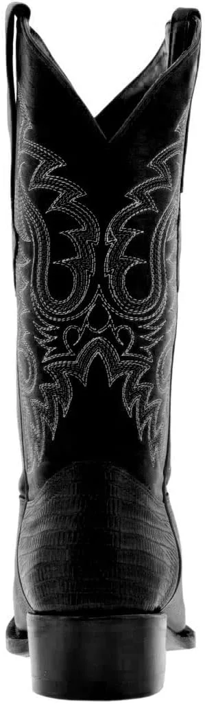 Мужские черные ковбойские сапоги Texas Legacy с кожей на западный манер, тиснением под ящерицу Теджу, носок J, черный
Мужские черные ковбойские сапоги Texas Legacy с кожей на западный манер, тиснением под ящерицу Теджу, носок J, черный