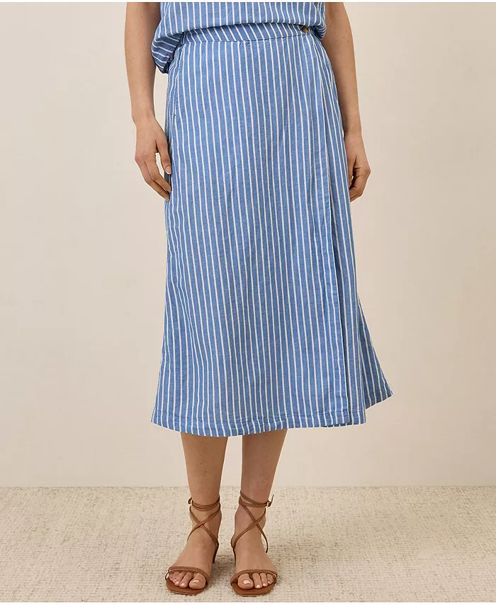 Женская оберточная юбка Canopy из органического хлопка с добавлением льна Pact, синий
Женская оберточная юбка Canopy из органического хлопка с добавлением льна Pact, синий