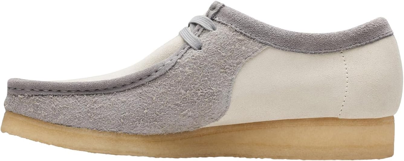 Мужские ботинки Clarks Wallabee, слоновая кость/серый
Мужские ботинки Clarks Wallabee, слоновая кость/серый