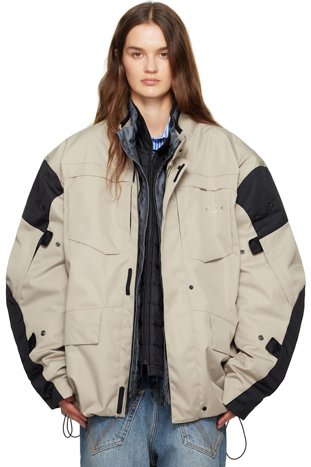 Vetements Бежево-Черный комплект из байкерской парки и куртки
Vetements Бежево-Черный комплект из байкерской парки и куртки