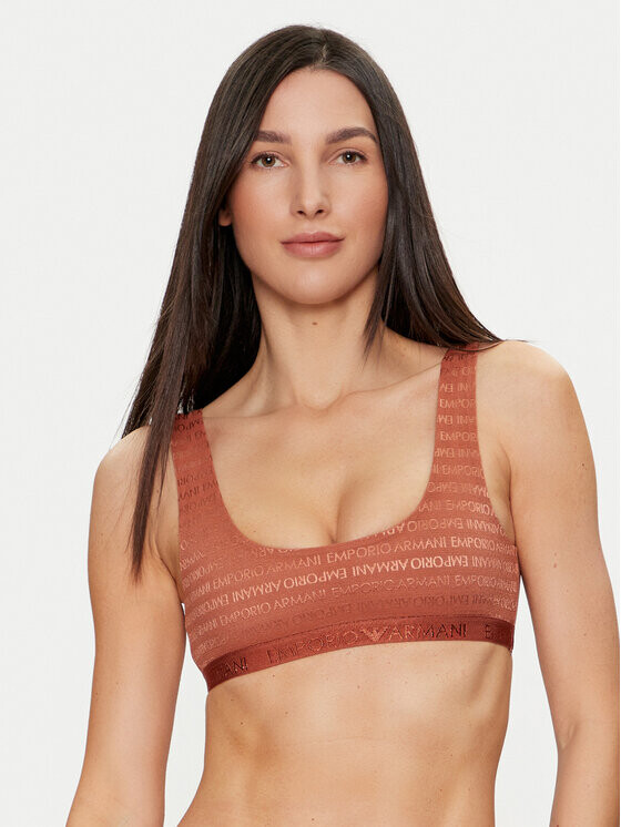 Топ Emporio Armani Underwear, коричневый 
Топ Emporio Armani Underwear, коричневый