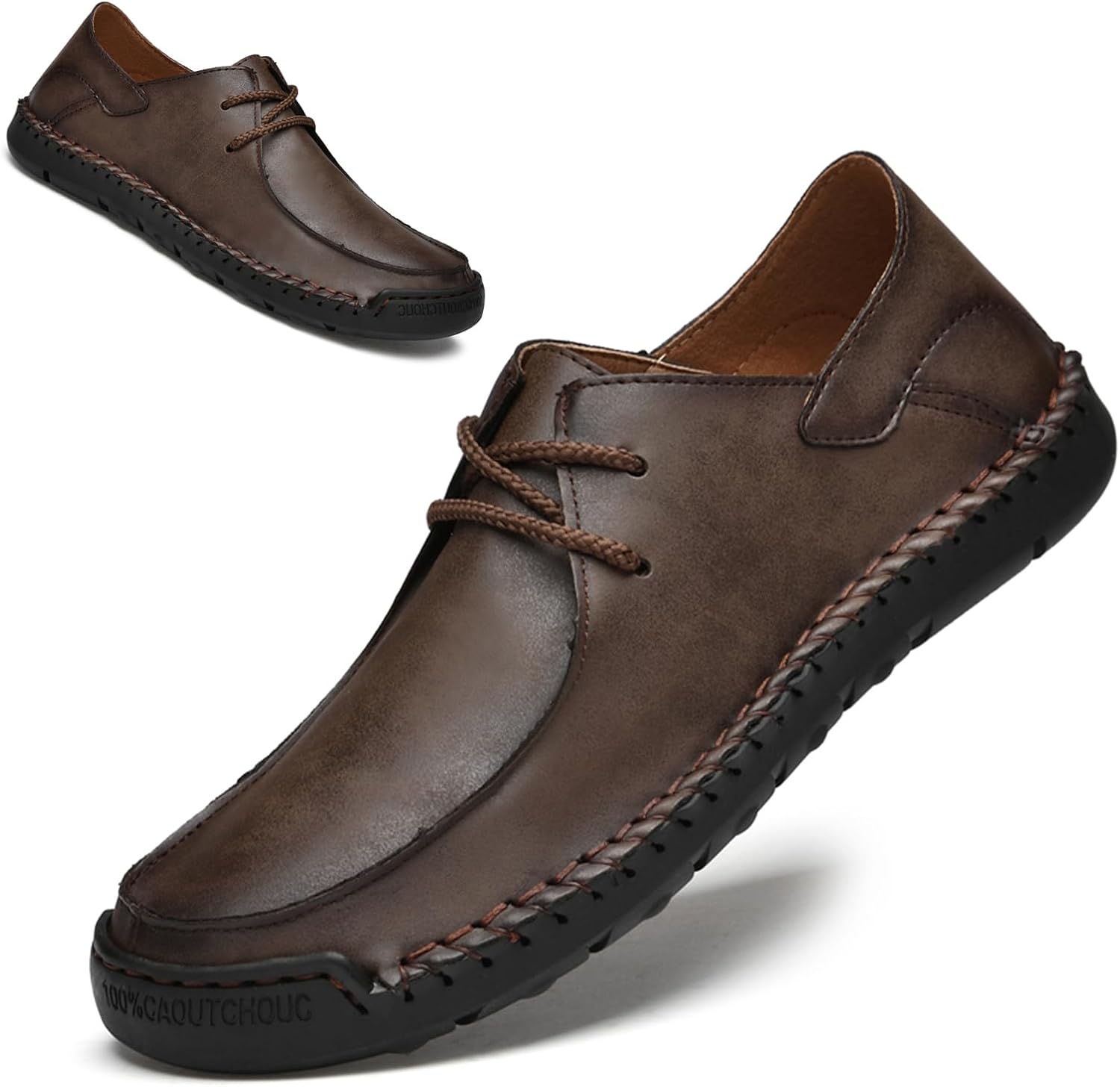 Мужские повседневные кожаные туфли Lossarye ручной работы, легкие удобные шнурованные мокасины для вождения и прогулок, кроссовки, темно-коричневый
Мужские повседневные кожаные туфли Lossarye ручной работы, легкие удобные шнурованные мокасины для вождения и прогулок, кроссовки, темно-коричневый