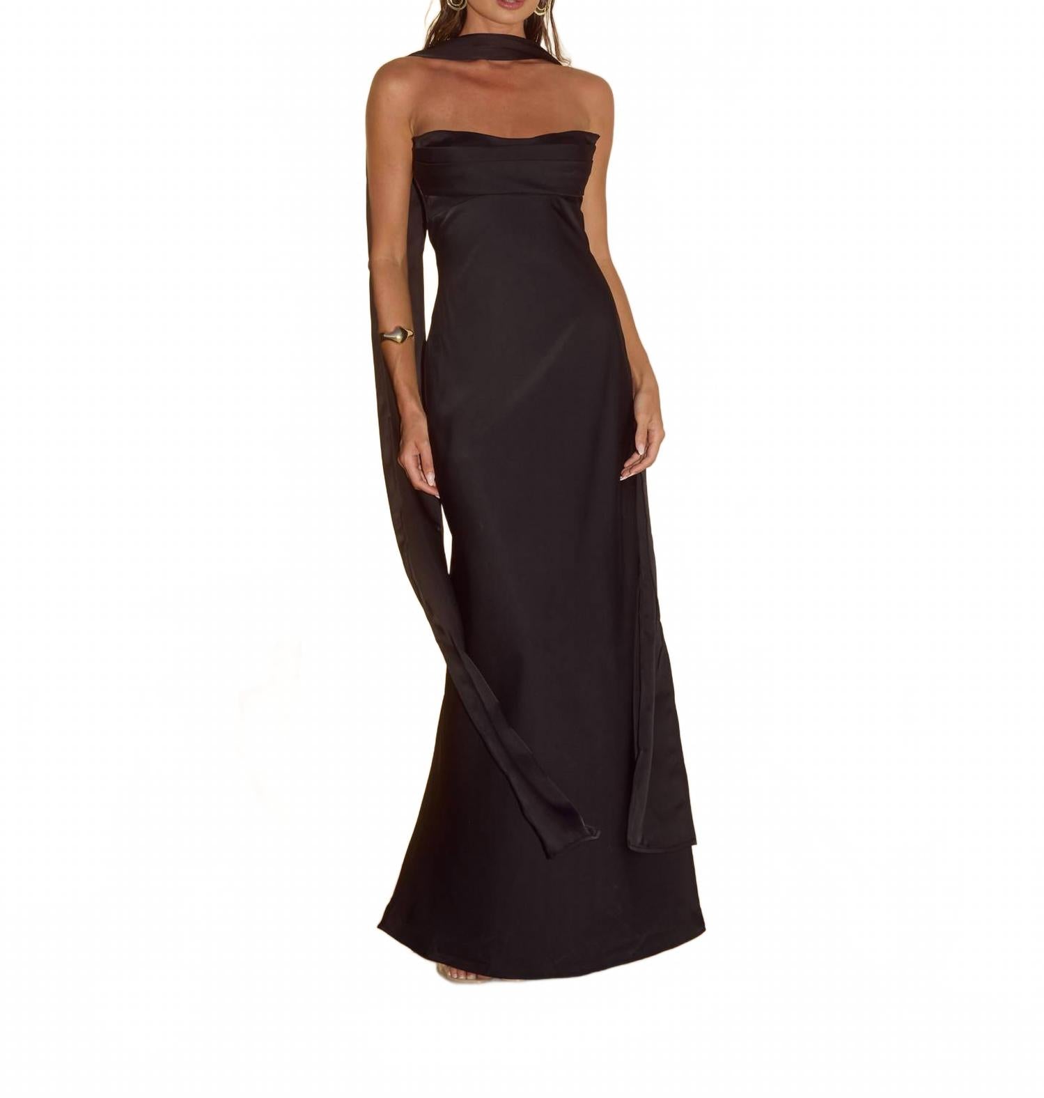 Runaway the Label Длинное платье без бретелей Madeline в черном цвете
Runaway the Label Длинное платье без бретелей Madeline в черном цвете