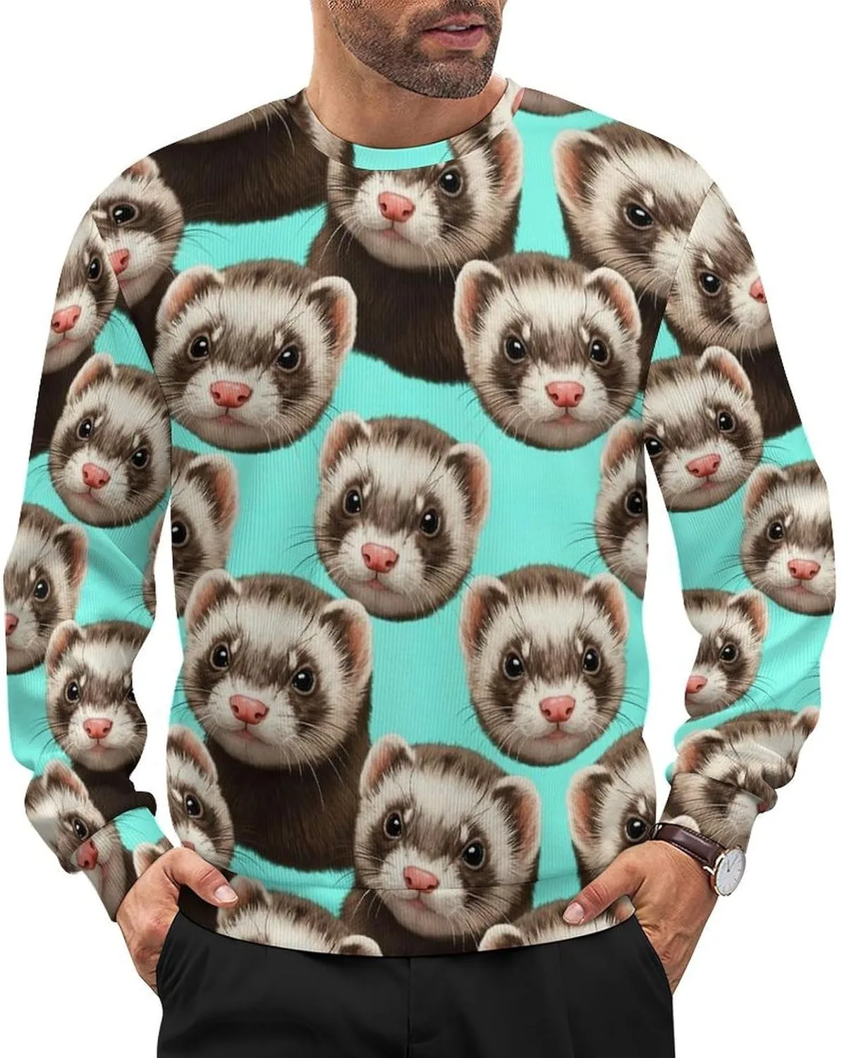 Мужской свитер-пуловер свободного кроя VAFZASC
Мужской свитер-пуловер свободного кроя VAFZASC