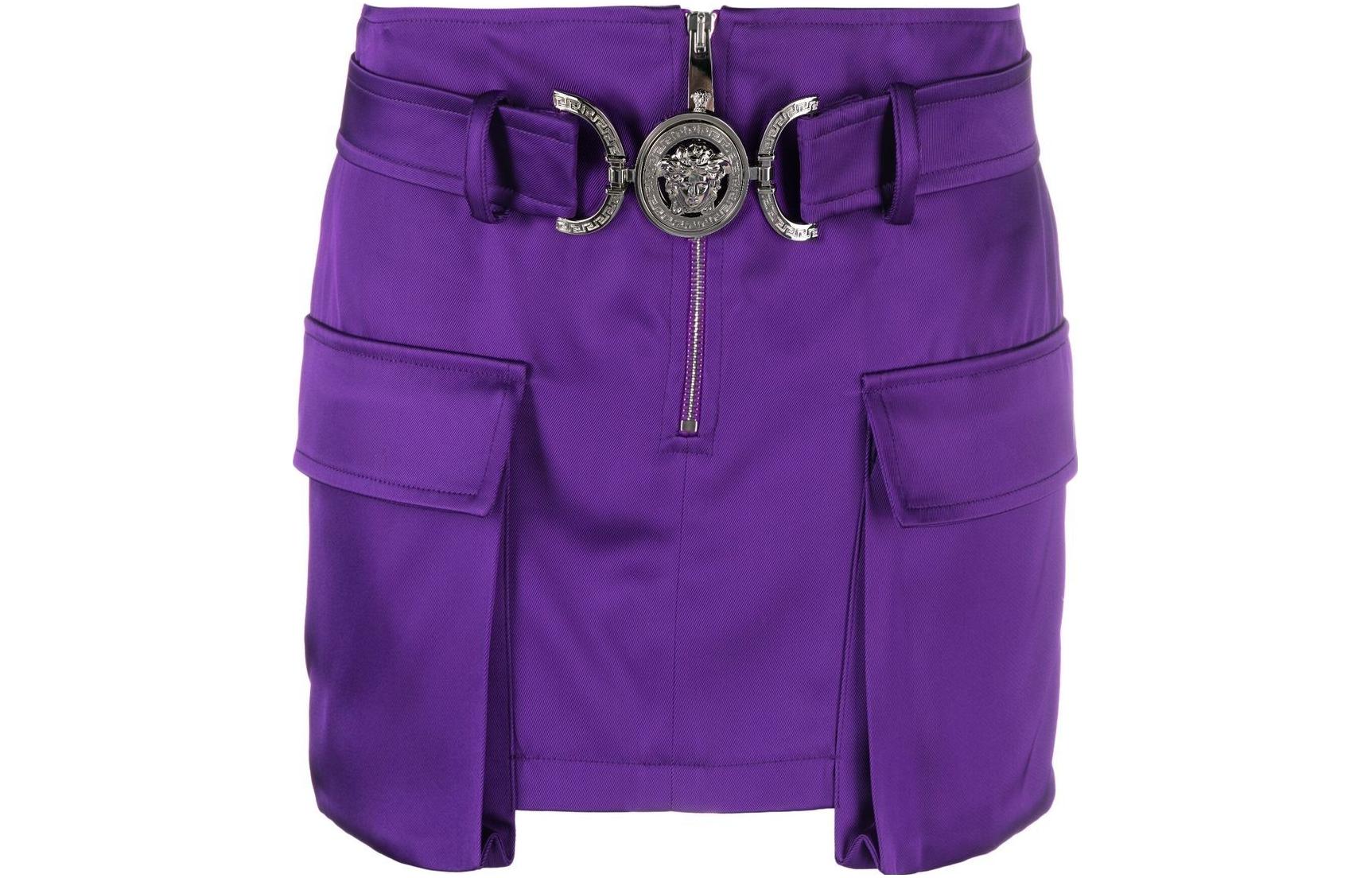 Мини-юбка с молнией "Медуза" VERSACE, фиолетовая
Мини-юбка с молнией "Медуза" VERSACE, фиолетовая