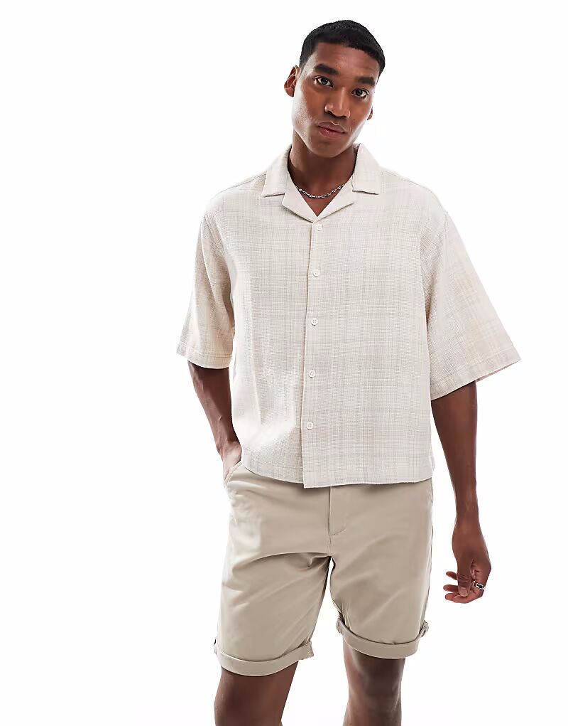 Рубашка свободного кроя ASOS DESIGN в клетку нейтрального цвета с переплетением «рогожка»
Рубашка свободного кроя ASOS DESIGN в клетку нейтрального цвета с переплетением «рогожка»