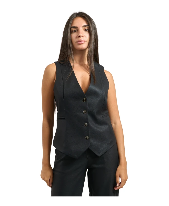 Черный женский жилет с пуговицами с логотипом. Yes Zee, черный
Черный женский жилет с пуговицами с логотипом. Yes Zee, черный