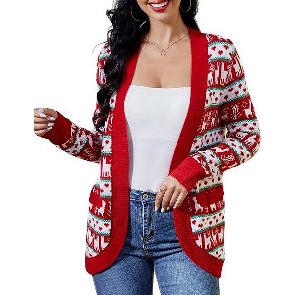 Женский свитер с длинным рукавом и новогодним принтом в виде снежинок и елок Yesfashion, Red
Женский свитер с длинным рукавом и новогодним принтом в виде снежинок и елок Yesfashion, Red