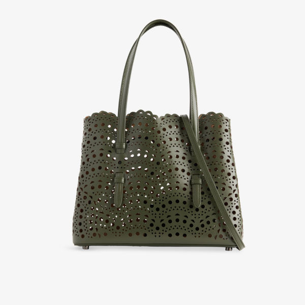 Сумка-тоут Alaia Mina 25 с ажурным узором, оливковый
Сумка-тоут Alaia Mina 25 с ажурным узором, оливковый