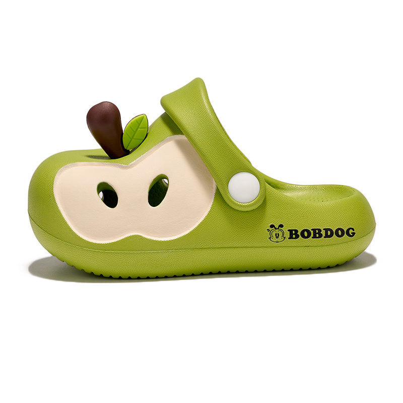 Детские легкие амортизирующие сабо из ЭВА, увеличивающие рост, противоскользящие и противоударные BOBDOG, зеленый
