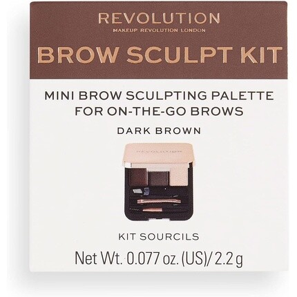 Brow Sculpt Kit Темно-коричневая палитра для бровей, 2,2 г, Makeup Revolution
Brow Sculpt Kit Темно-коричневая палитра для бровей, 2,2 г, Makeup Revolution